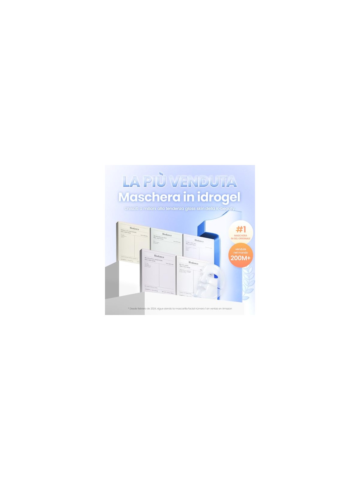 Biodance Set di maschere viso rigeneranti al caviale PDRN Real Deep Mask 4 x 34 g donna