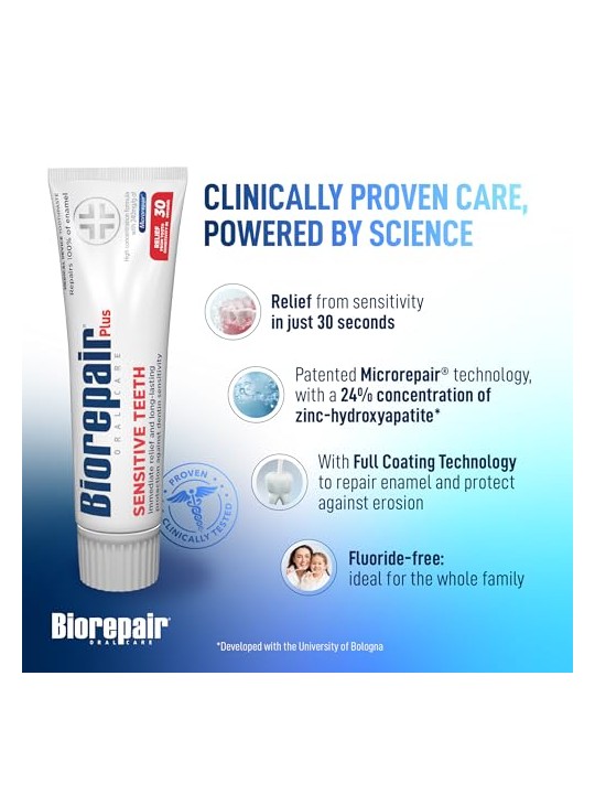 Biorepair Dentifricio Plus per denti sensibili 75 ml unisex