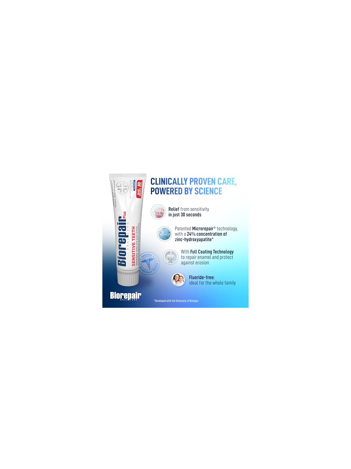 Biorepair Dentifricio Plus per denti sensibili 75 ml unisex