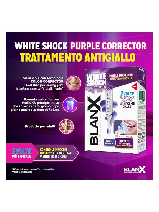 BlanX Kit sbiancante per denti White Shock Trattamento viola + LED 20 ml unisex