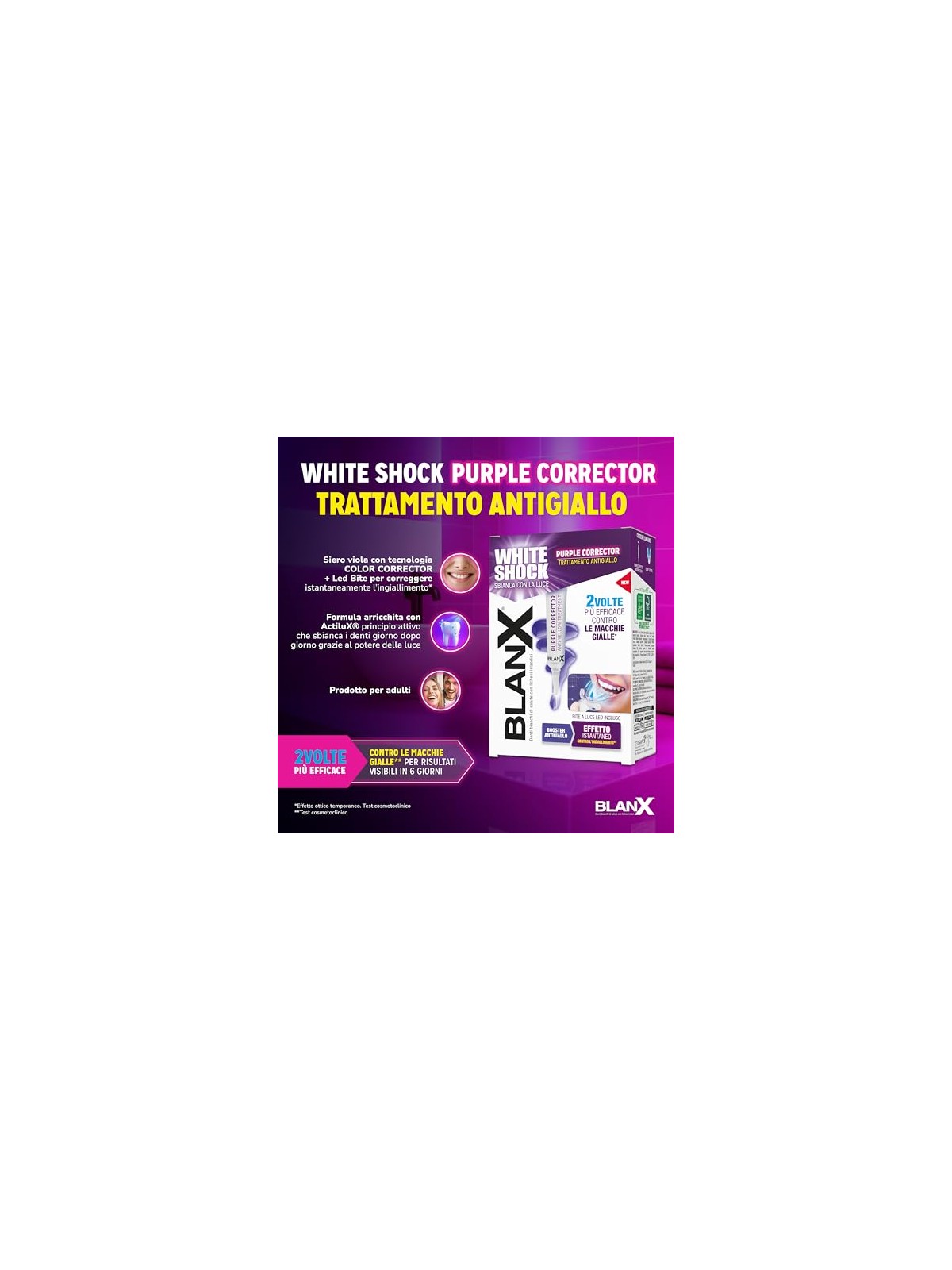 BlanX Kit sbiancante per denti White Shock Trattamento viola + LED 20 ml unisex