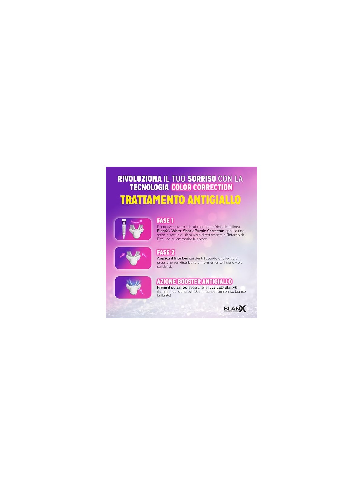 BlanX Kit sbiancante per denti White Shock Trattamento viola + LED 20 ml unisex