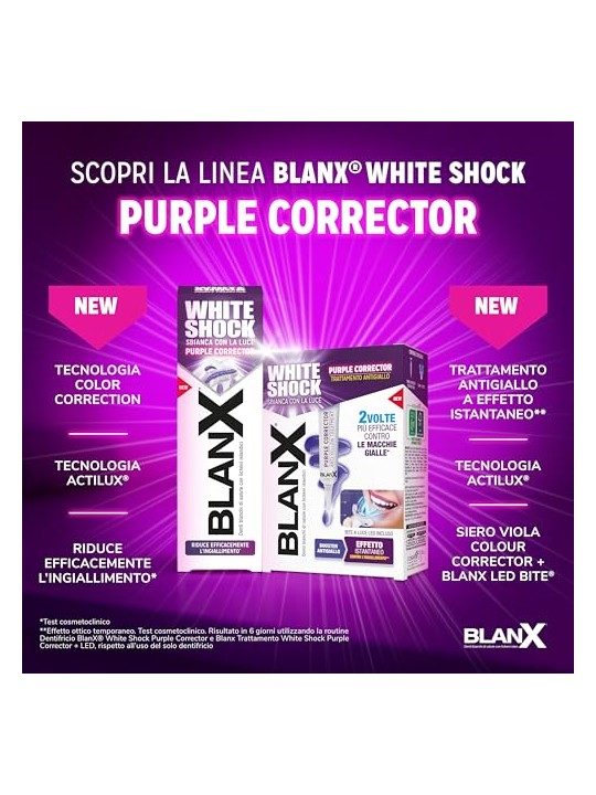 BlanX Kit sbiancante per denti White Shock Trattamento viola + LED 20 ml unisex