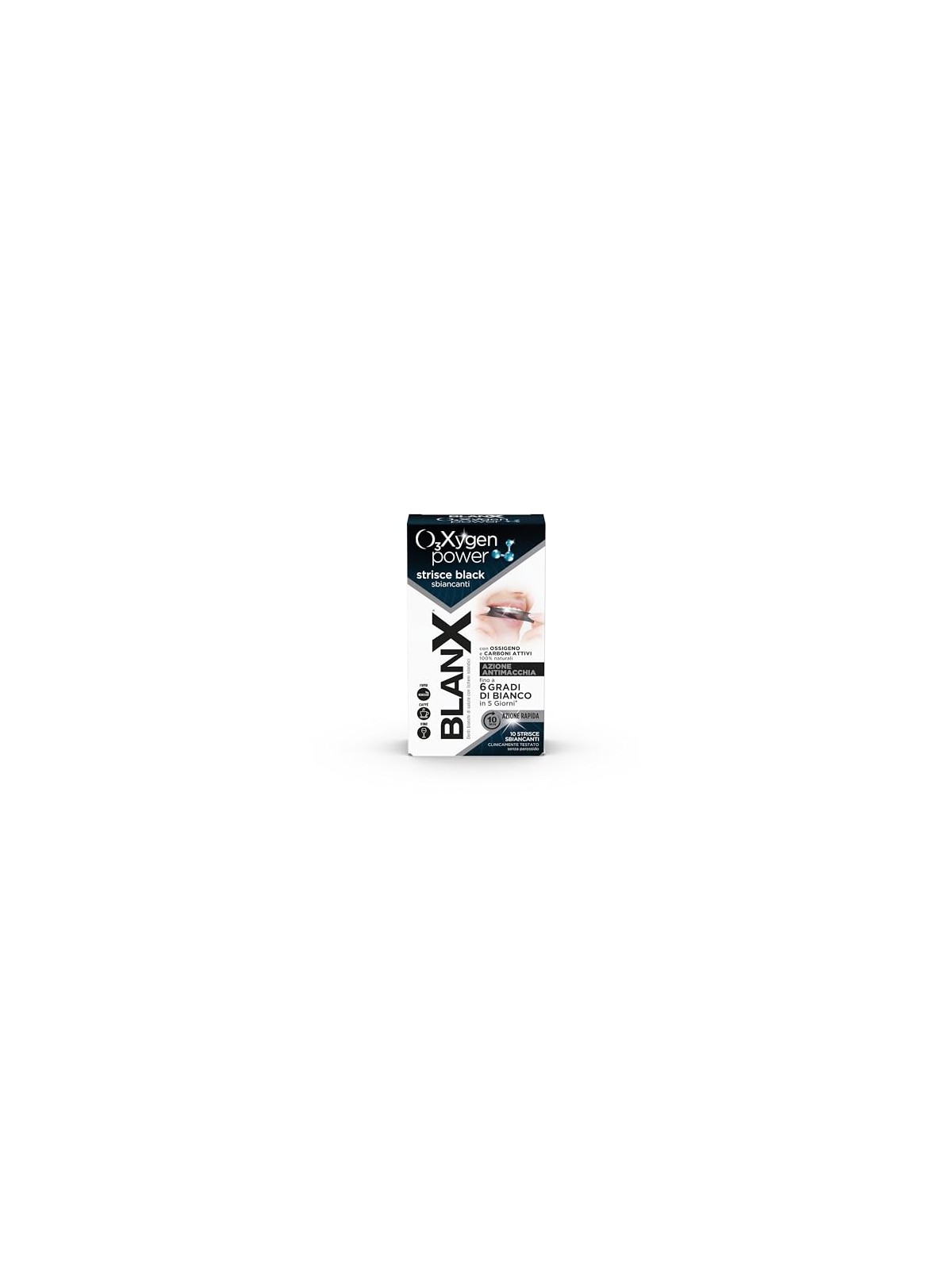 BlanX Strisce sbiancanti per denti Oxygen Power Black Whitening Strips, 10 pezzi unisex