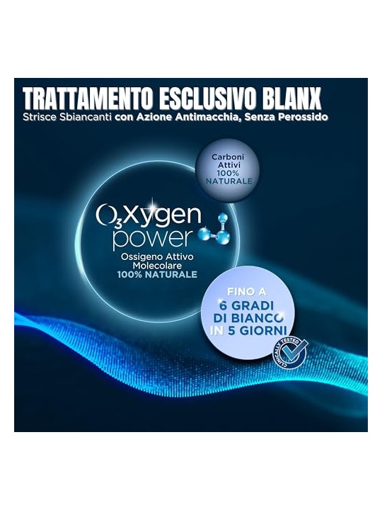 BlanX Strisce sbiancanti per denti Oxygen Power Black Whitening Strips, 10 pezzi unisex