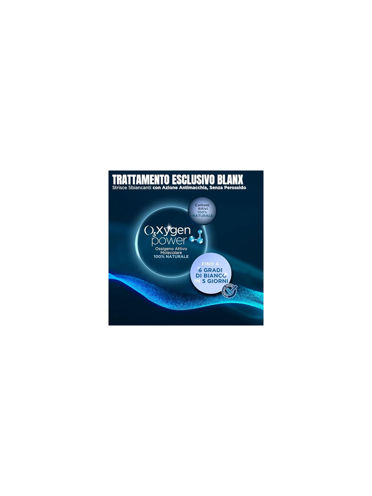 BlanX Strisce sbiancanti per denti Oxygen Power Black Whitening Strips, 10 pezzi unisex