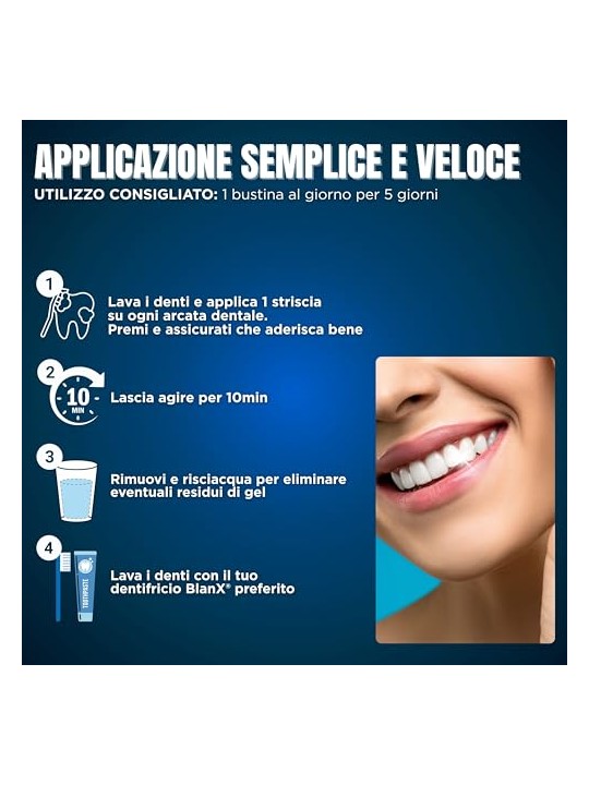 BlanX Strisce sbiancanti per denti Oxygen Power Black Whitening Strips, 10 pezzi unisex