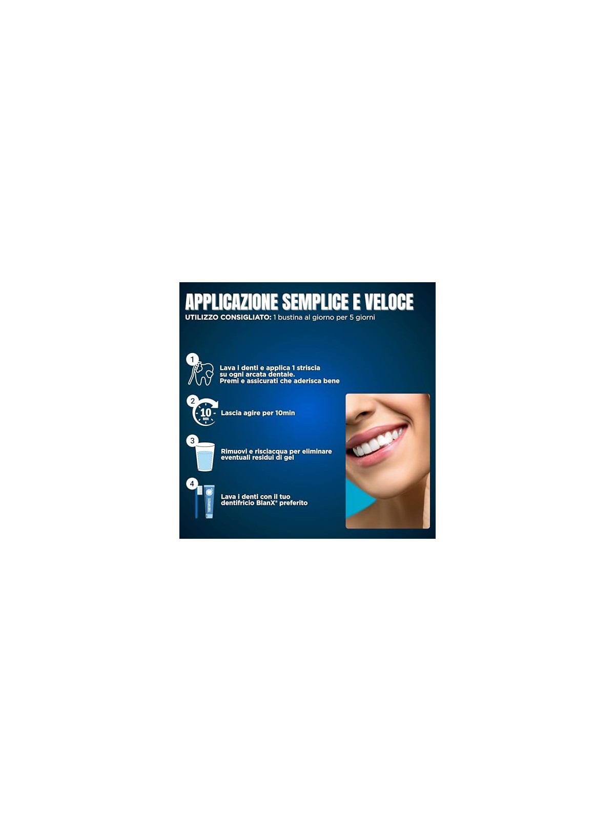 BlanX Strisce sbiancanti per denti Oxygen Power Black Whitening Strips, 10 pezzi unisex