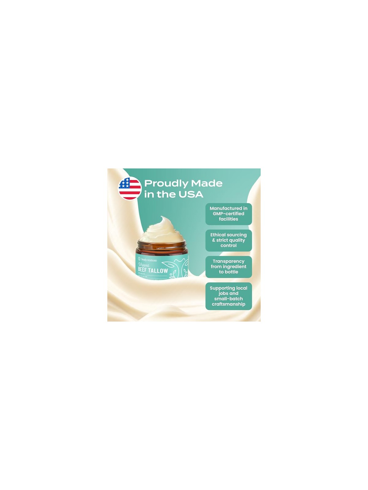 Body Restore Crema corpo montata al sego di manzo, eucalipto e menta, 71 g donna