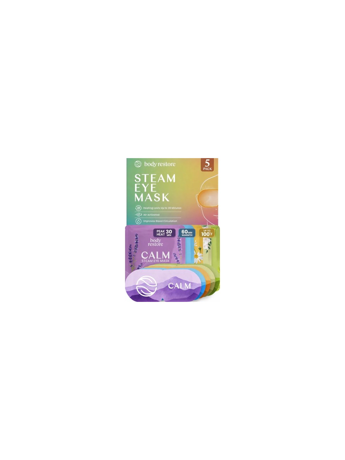 Body Restore Set di maschere rilassanti per gli occhi Mix Steam Eye Mask 5 pezzi donna