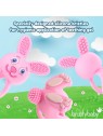 Brush baby Giocattolo massaggiagengive Bobbie Bunny per bambini piccoli, rosa.