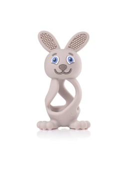 Brush baby Massaggio regala Bobbie Bunny per bambini, colore grigio cappuccino.