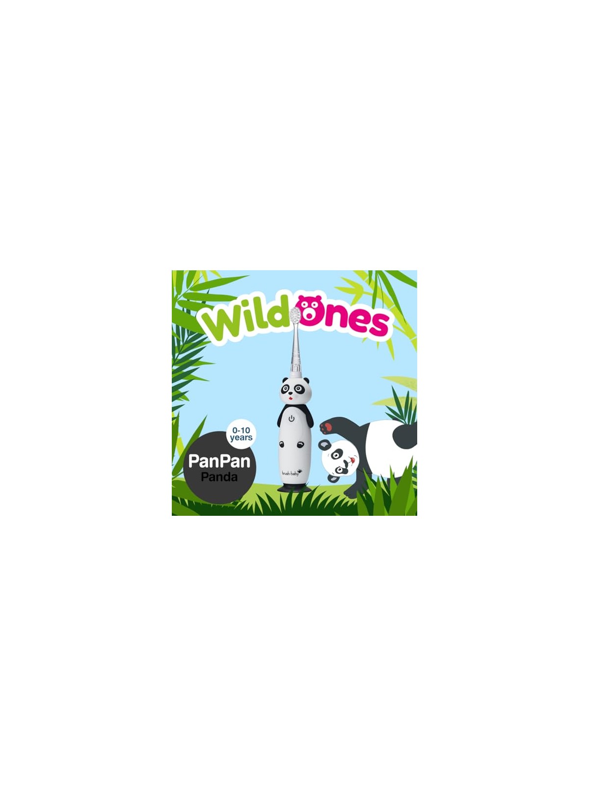Brush baby Spazzolino sonico Wild Ones per bambini da 0 a 10 anni con motivo panda
