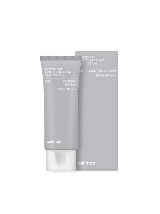 Celimax Crema solare acquosa a doppia barriera SPF 50, 40 ml donna