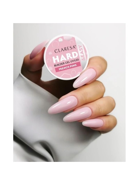 Claresa Gel costruttore Hard&Easy UV/LED gel costruttore rosa francese 12g