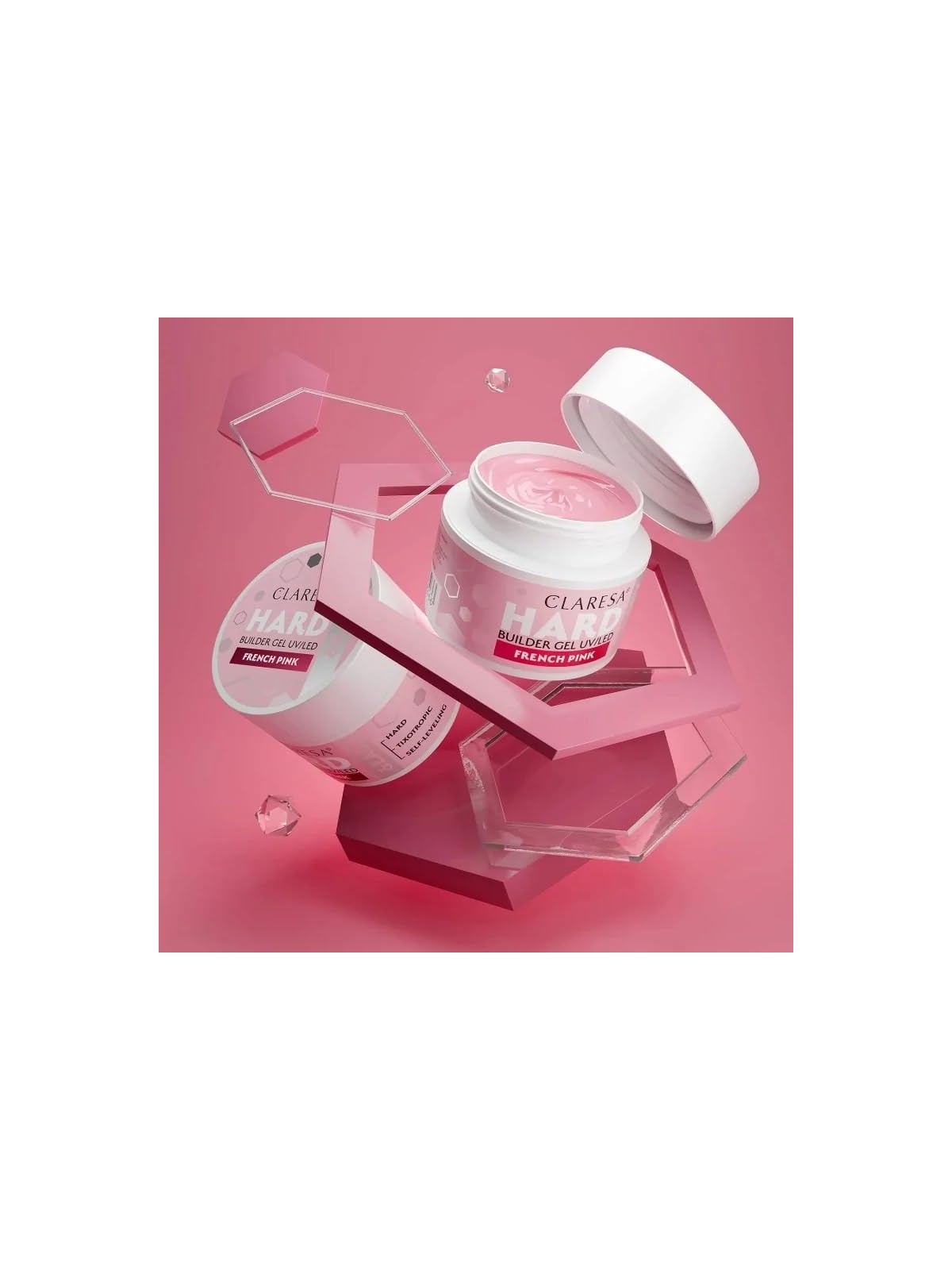 Claresa Gel costruttore Hard&Easy UV/LED gel costruttore rosa francese 12g