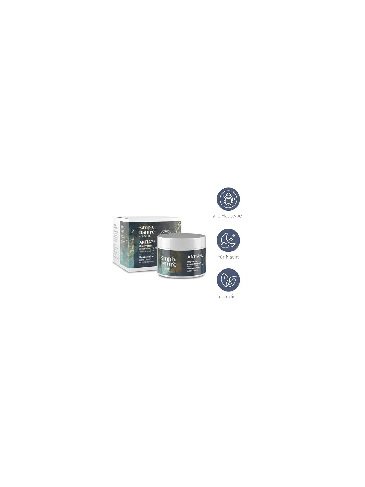 Clochee Simply Nature Crema notte anti-età ricca di ceramidi 50ml