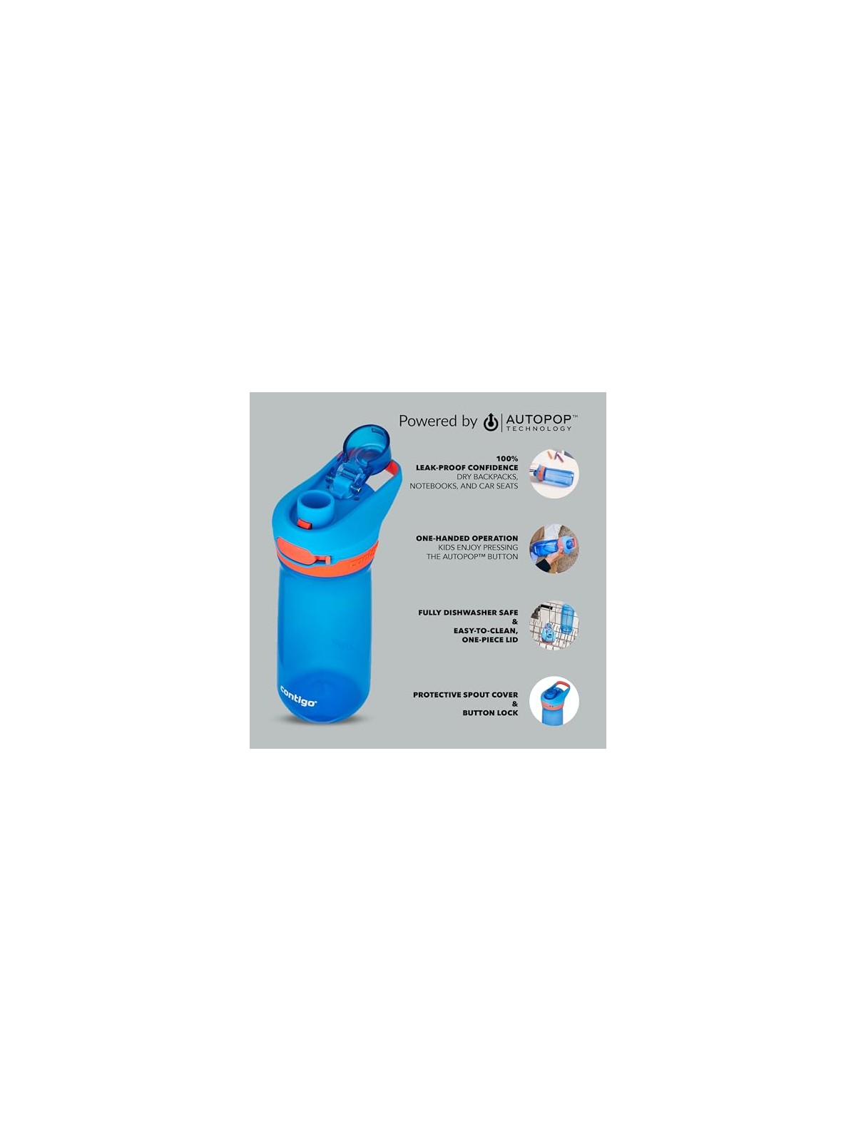 Contigo Biberon Jessie - Blu 420 ml bambino