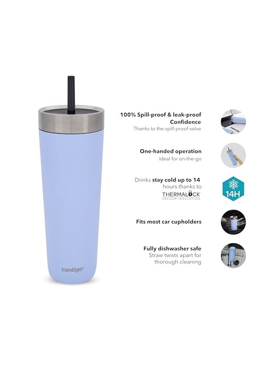 Contigo Bicchiere antigoccia Luxe - Blu 720 ml unisex