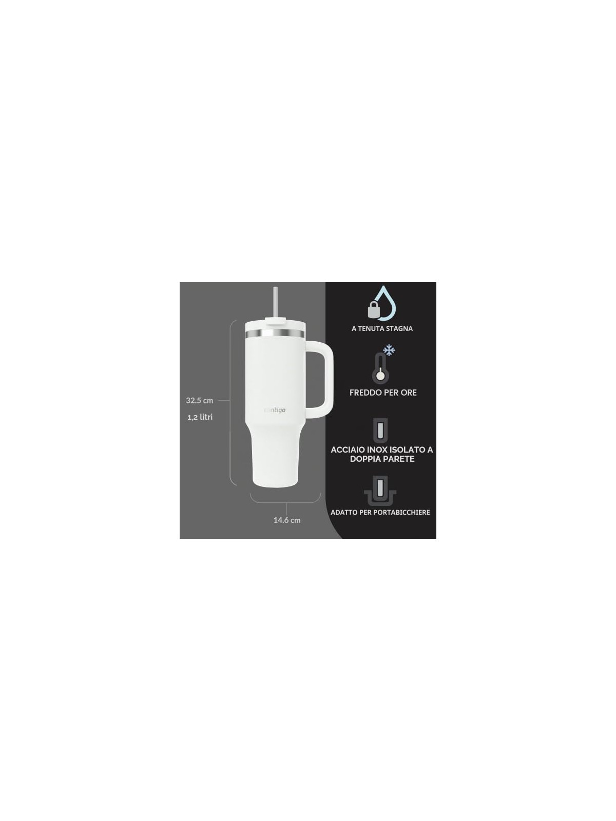 Contigo Bicchiere termico Thermalock - Bianco 1200 ml unisex
