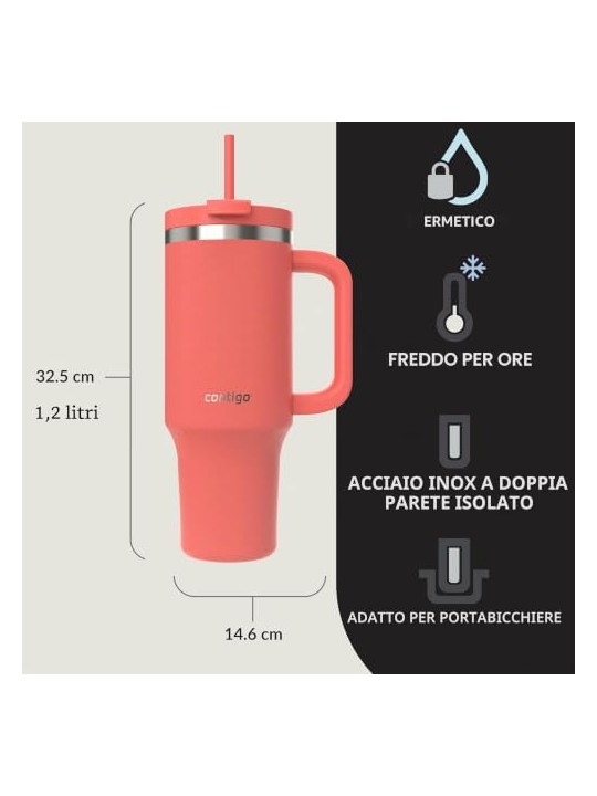 Contigo Bicchiere termico Thermalock - Corallo 1200 ml unisex