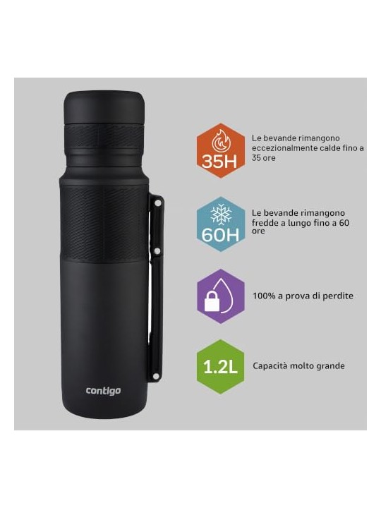 Contigo Borraccia termica Thermos - Nera 1200 ml unisex