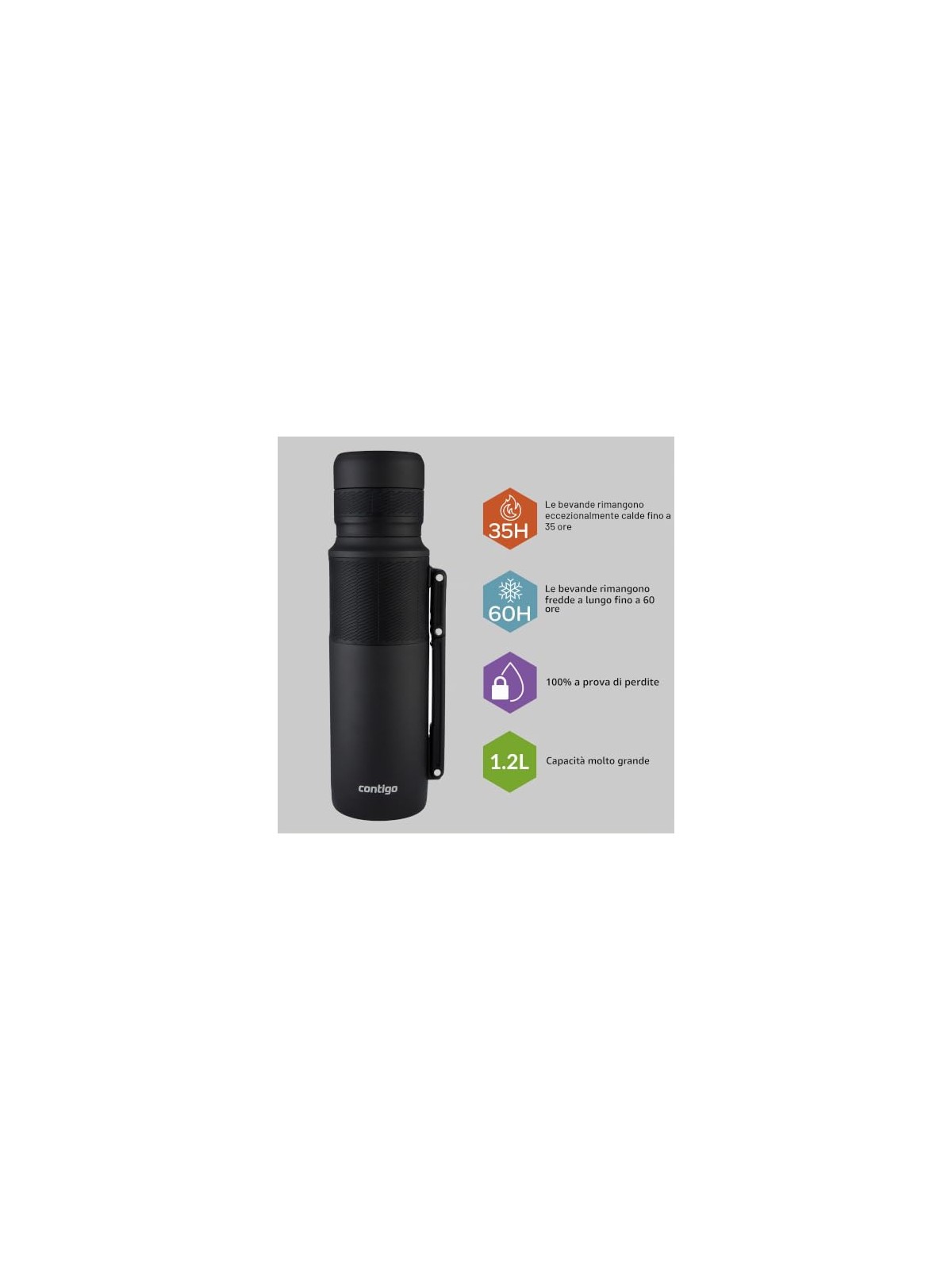 Contigo Borraccia termica Thermos - Nera 1200 ml unisex