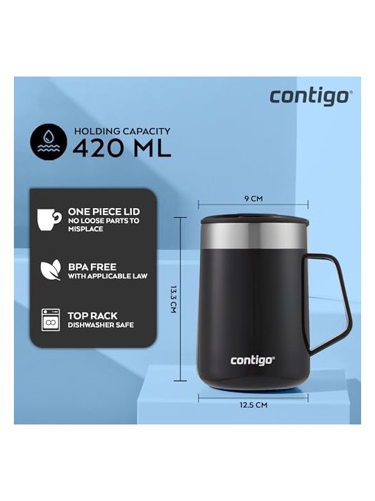 Contigo Tazza da scrivania Streeterville - Nera 420 ml unisex