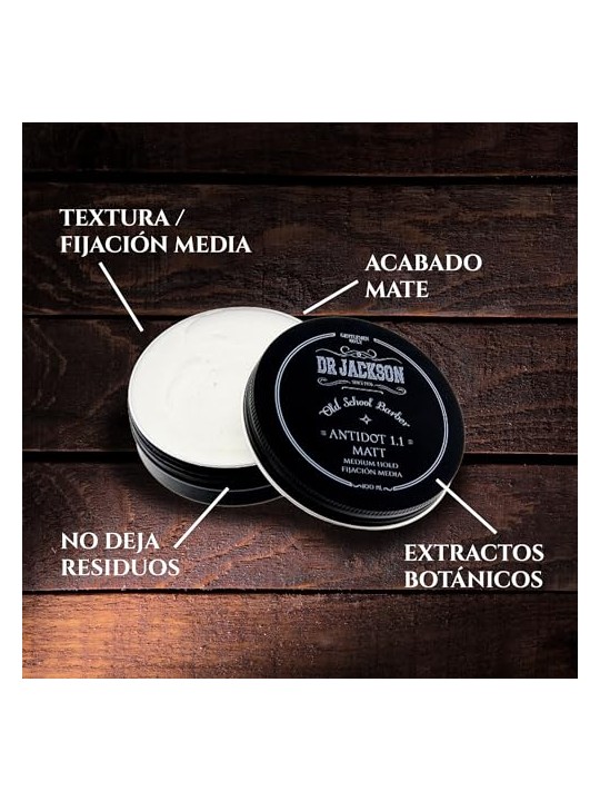 Dr.Jackson Cera per capelli opaca Antidot 1.1, tenuta media, 100 ml uomo
