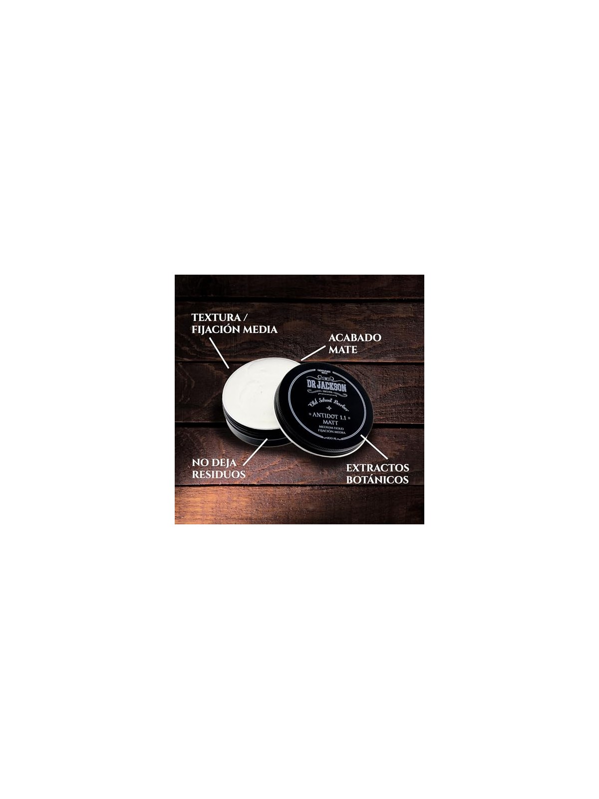 Dr.Jackson Cera per capelli opaca Antidot 1.1, tenuta media, 100 ml uomo