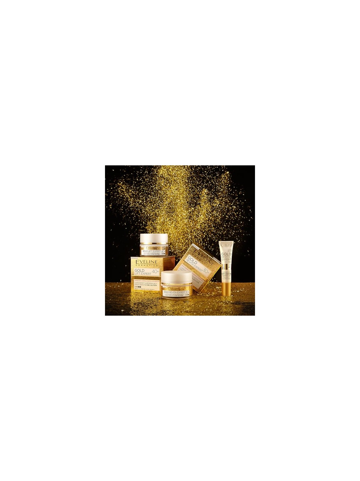 Eveline Gold Revita Expert 30+, lussuoso siero-crema giorno/notte all'oro 24 carati, 50ml