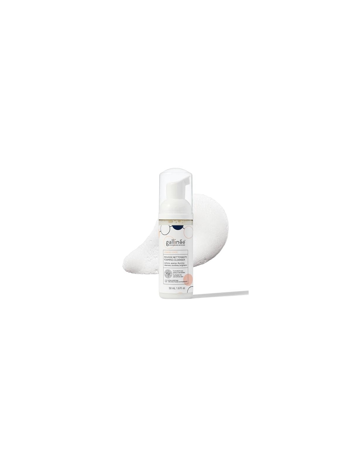 Gallinee Microbiome Skincare Prebiotici e Postbiotici Schiuma Detergente Purificante 50ml