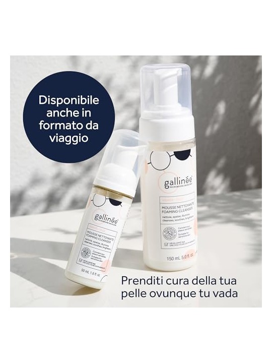 Gallinee Microbiome Skincare Prebiotici e Postbiotici Schiuma Detergente Purificante 50ml