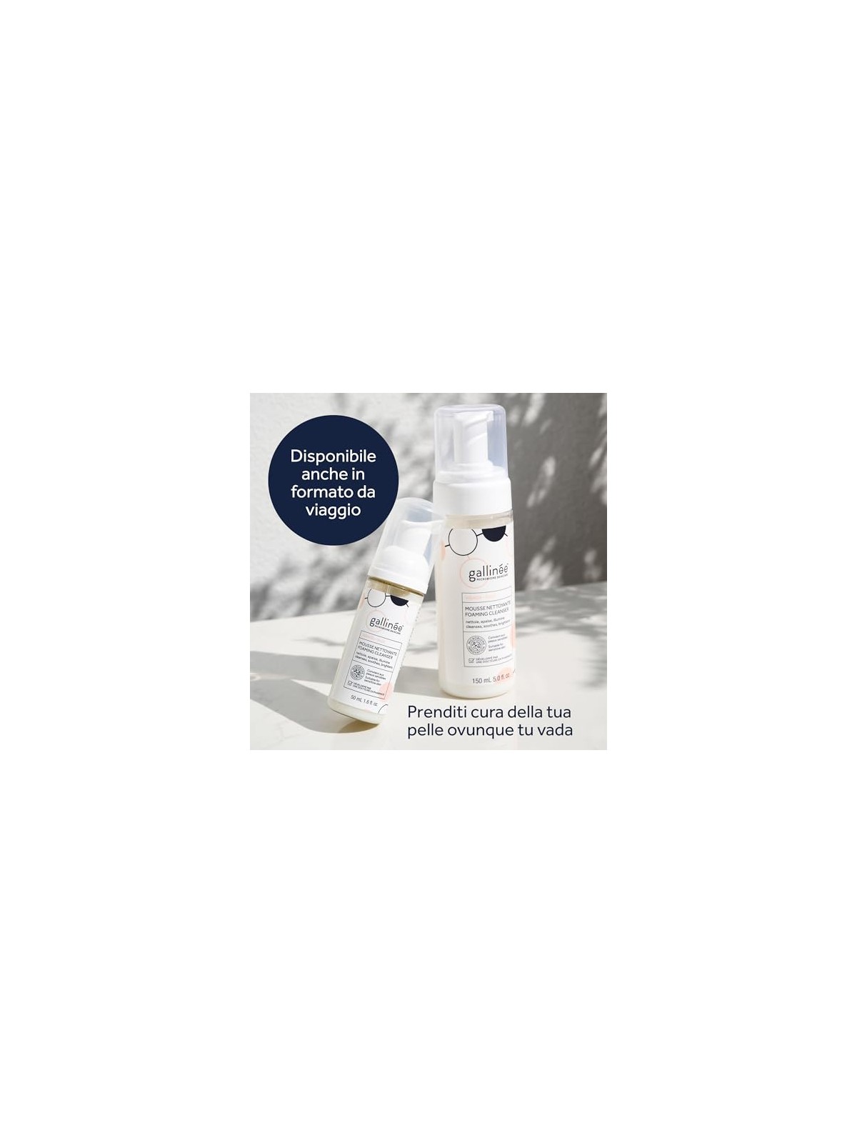 Gallinee Microbiome Skincare Prebiotici e Postbiotici Schiuma Detergente Purificante 50ml