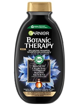 Garnier Shampoo riequilibrante Botanic Therapy per capelli grassi e pelle secca con carbone attivo e olio di semi neri 400ml