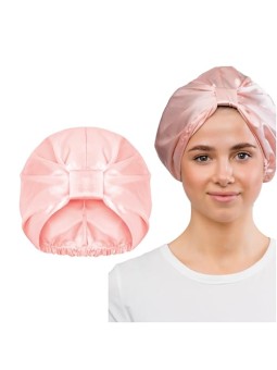 Glov Cuffia in raso per proteggere i capelli ricci e acconciati dall'attrito e dall'effetto crespo. Rosa.