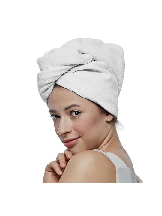 Glov Fascia per capelli Turbante morbido per capelli Bianco