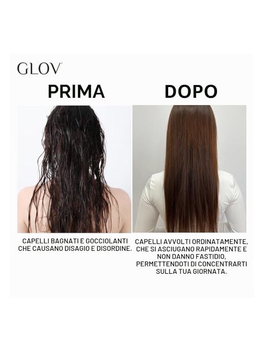 Glov Fascia per capelli Turbante morbido per capelli Bianco