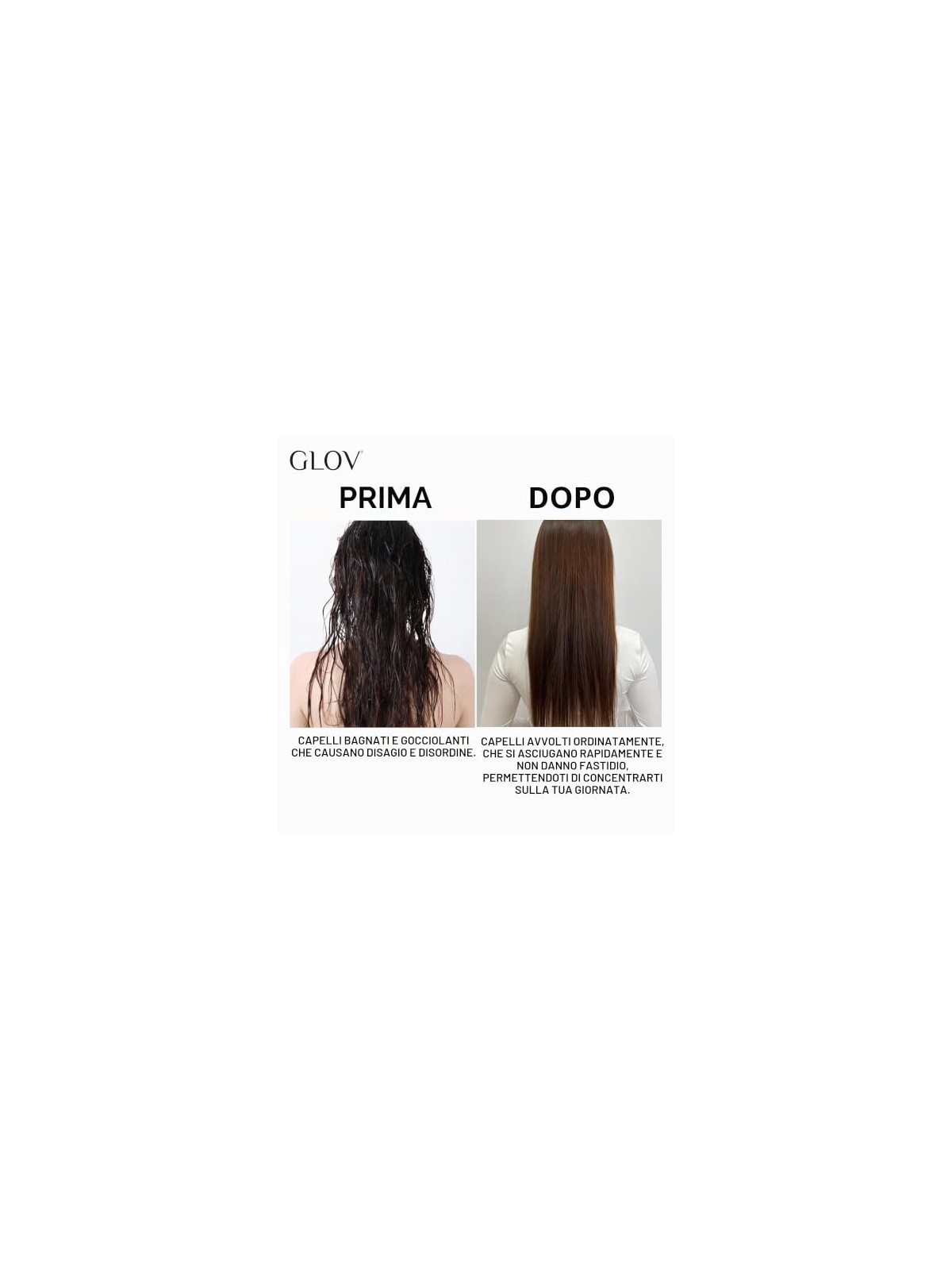 Glov Fascia per capelli Turbante morbido per capelli Bianco