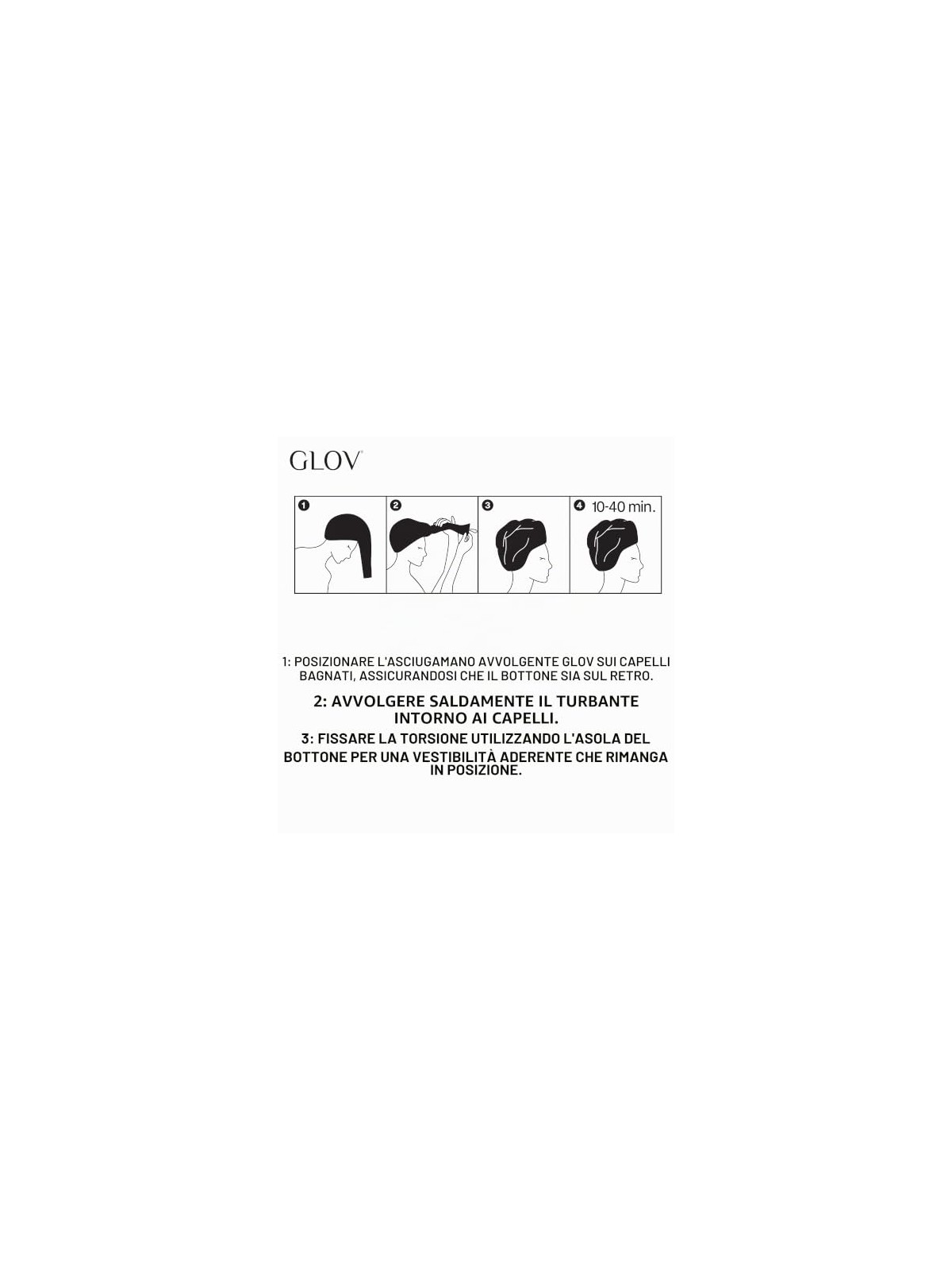Glov Fascia per capelli Turbante morbido per capelli Bianco