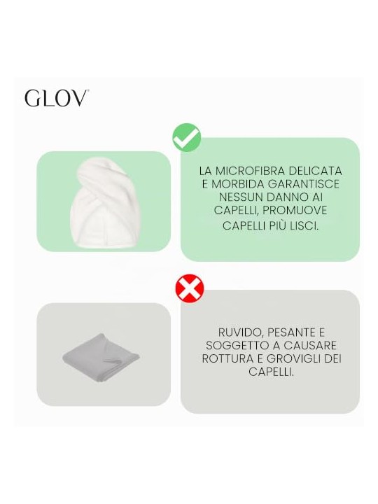 Glov Fascia per capelli Turbante morbido per capelli Bianco
