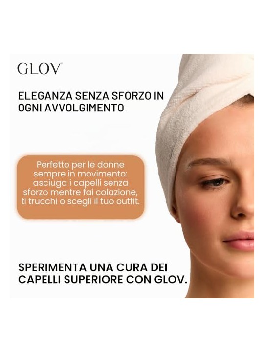 Glov Fascia per capelli Turbante morbido per capelli Bianco