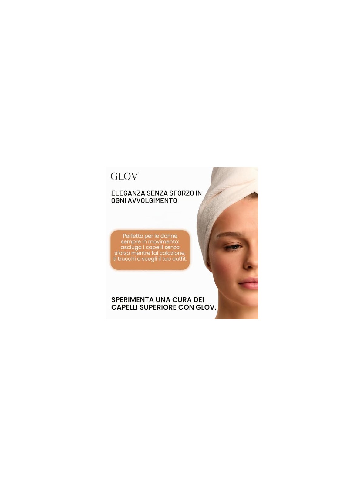 Glov Fascia per capelli Turbante morbido per capelli Bianco
