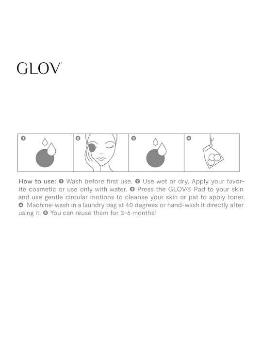 Glov SET Bamboleo: 7 fogli di bambù + 1 retina per lavare + 1 organizer in bambù
