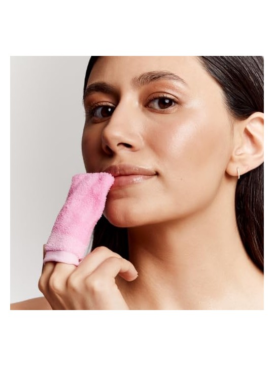 Glov SET Velvet Lips & Ever Clear Skin Scrubex guanto esfoliante per labbra + Cuscinetti cardiaci maneggabili dischetti viso