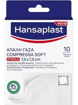 Hansaplast Tamponi di garza morbida HP 7,5 x 7,5 cm 10 pezzi unisex