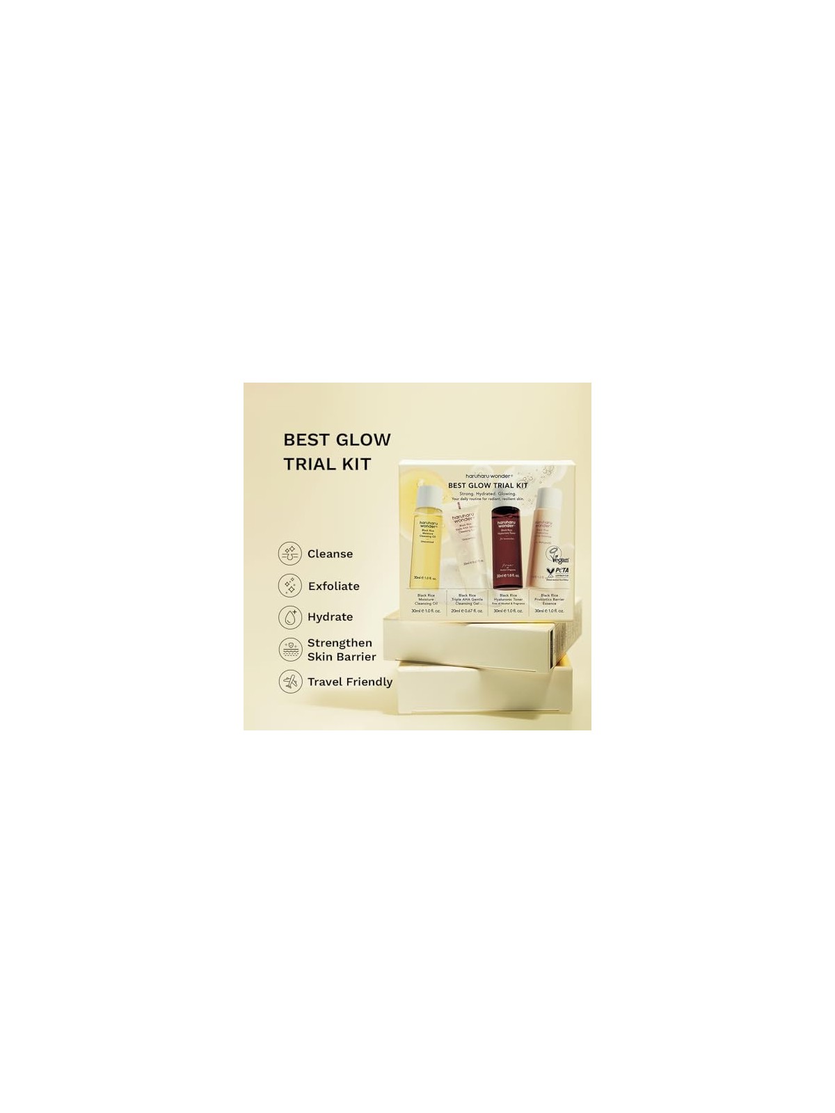 Haruharu Wonder Kit di prova Best Glow in confezione regalo donna
