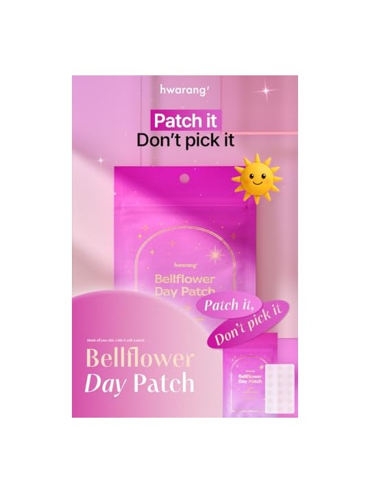Hwarang' Toppa Bellflower Day Patch per correggere le imperfezioni della pelle, 96 pezzi.