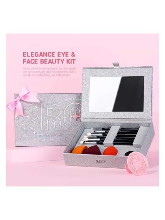 Jessup SET Beauty Kit Set di pennelli e spugnette in una scatola T504