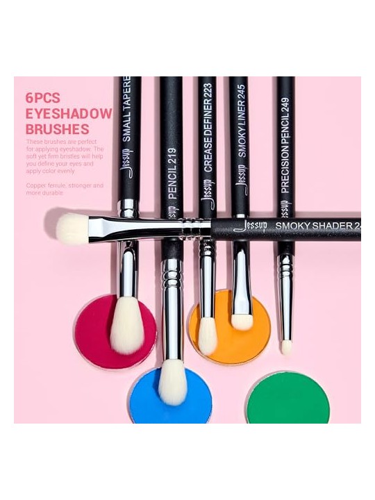 Jessup SET Beauty Kit Set di pennelli e spugnette in una scatola T504